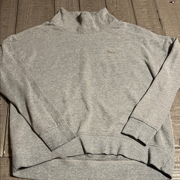 PINK Victoria's Secret Gray Sweatshirt with White Lettering Size Small - Picture 5 of 6